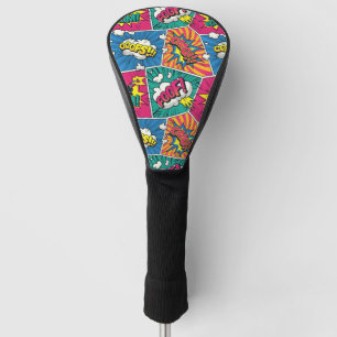 Couvre-club De Golf Style Pop Art - Whimsical Retro Comic Explosion