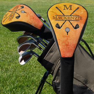 Couvre-club De Golf Sunburst Monogram Initial Name 