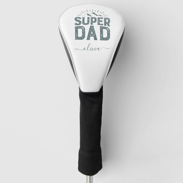 Couvre-club De Golf Super Dad Golf Head Cover – Personalized Father’s  (Devant)