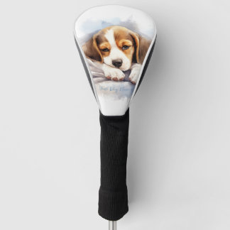 Couvre-club De Golf Super mignon ange dormant chiot chien Beagle chien