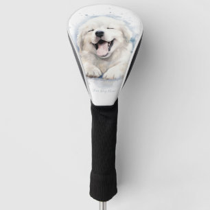 Couvre-club De Golf Super mignon ange dormant chiot Great Pyrenees Chi