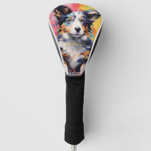 Couvre-club De Golf Super mignon Bordure Collie Chien Chien Chien Chie