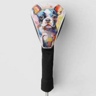 Couvre-club De Golf Super mignon Boston Terrier Chien Chien Chien Pupp