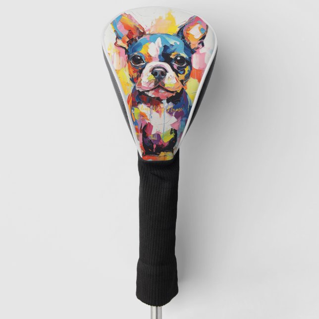 Couvre-club De Golf Super mignon Boston Terrier Chien Chien Chien Pupp (Devant)