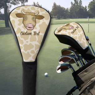 Couvre-club De Golf Surprised Cover de tête de golf de vache