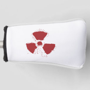 Couvre-club De Golf Symbole de Splatter Radioactive Warning