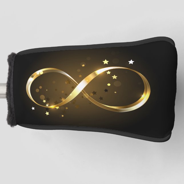 Couvre-club De Golf Symbole d'infini doré (Devant)