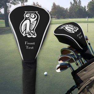Couvre-club De Golf Symbole hibou blanc