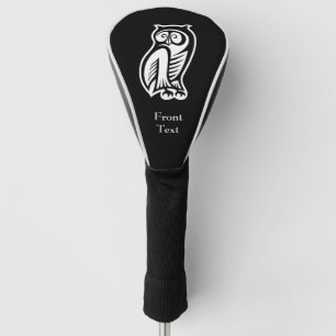 Couvre-club De Golf Symbole hibou blanc