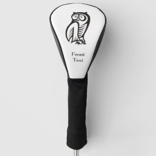 Couvre-club De Golf Symbole hibou noir