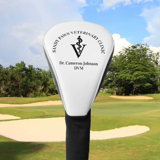 Couvre-club De Golf Symbole vétérinaire personnalisé Vétérinaire (Créateur téléchargé)