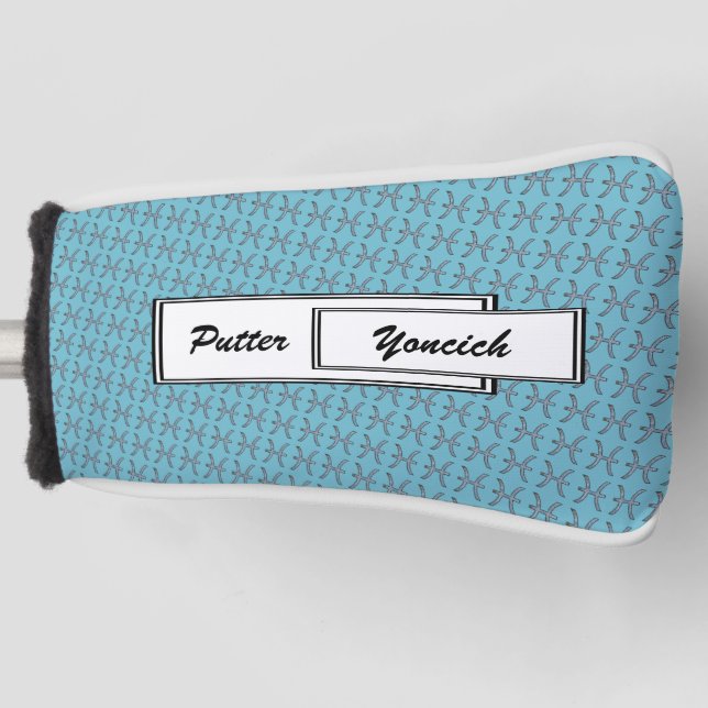 Couvre-club De Golf Symbole zodiaque Pisces Élément par Kenneth Yoncic (Devant)