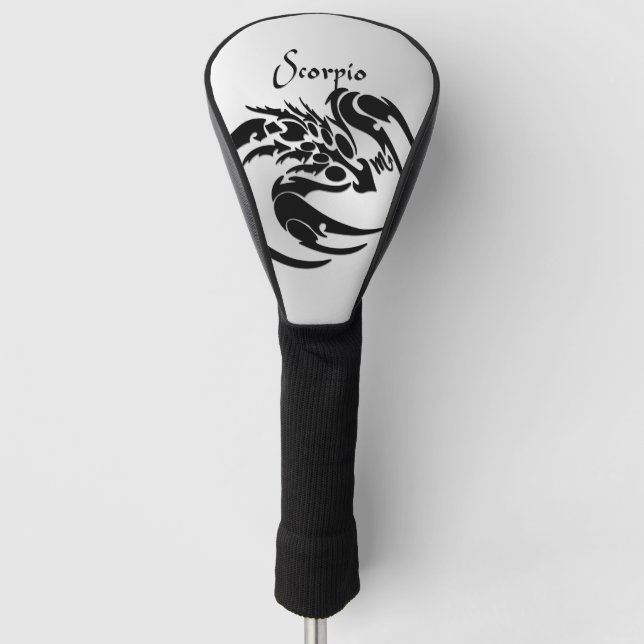 Couvre-club De Golf Symbole Zodiaque Scorpio et signe personnalisé (Devant)