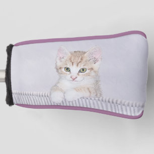 Couvre-club De Golf Tabby Orange Kitten Peinture - Art Chat original