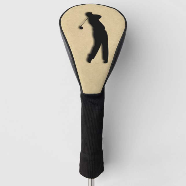 Couvre-club De Golf Tan Leather Golf (Devant)
