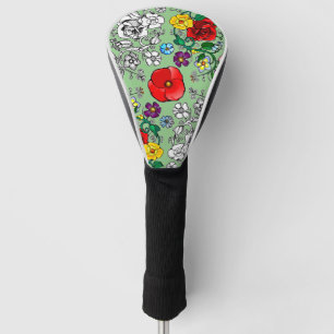 Couvre-club De Golf Tapis de fleurs au coquelicot