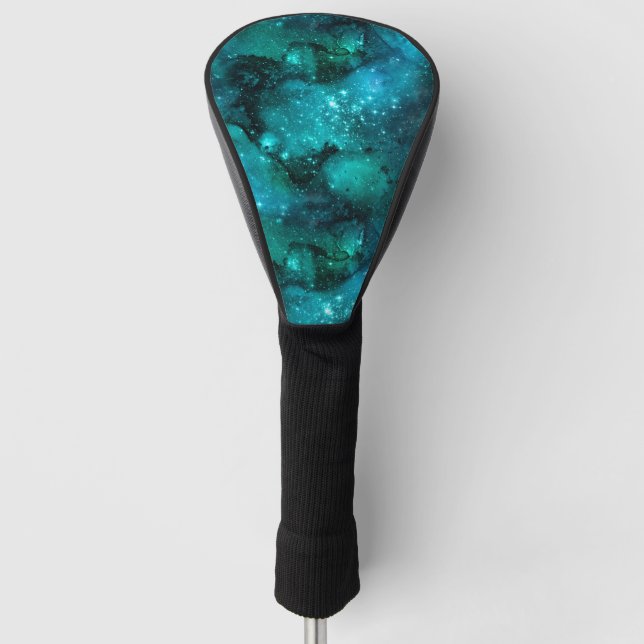 Couvre-club De Golf Teal Galaxy Series Design 6 (Devant)