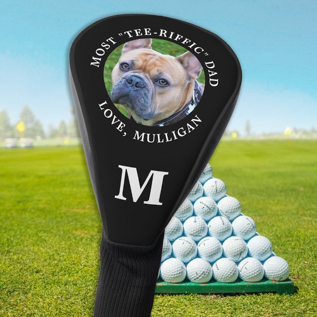 Couvre-club De Golf Tee-Riffic DOG DAD Personnalisé Monogramme Photo p (Créateur téléchargé)