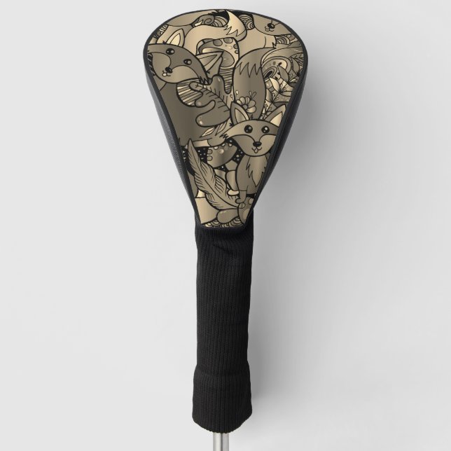 Couvre-club De Golf Teinte sépia rusée (Devant)