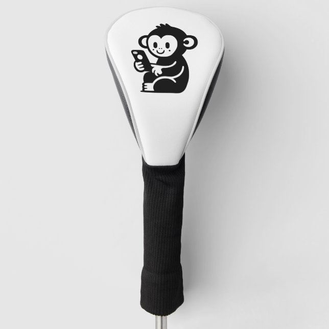 Couvre-club De Golf Téléphone singe (Devant)