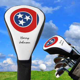Couvre-club De Golf Tennessee Flag & Monogrammed Golf Clubs Couverture