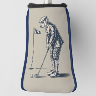 Couvre-club De Golf Térrier de Boston Golf Vintage Chien de Golf Térri