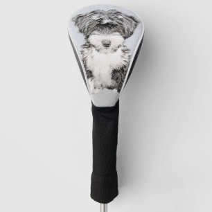 Couvre-club De Golf Terrier tibétain peignant - art original mignon d
