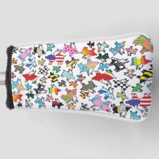 Couvre-club De Golf Tête de golf de cochon volant