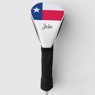 Couvre-club De Golf Tête de golf du Texas Flag Monogramme