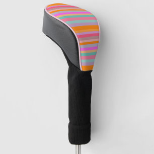 Couvre-club De Golf Tête de golf, Mandarin Orange Bande colorée