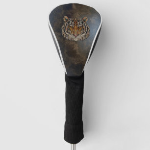 Couvre-club De Golf Tête de tigre, visage, aspect cuir