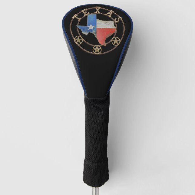 Couvre-club De Golf Texas Map Barn Art (Devant)