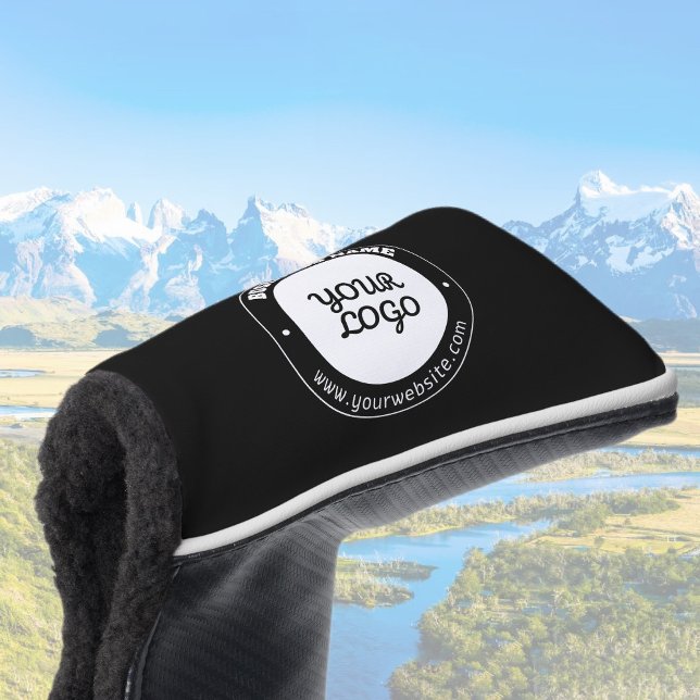 Couvre-club De Golf Texte circulaire modifiable et Modèle de logo télé (Créateur téléchargé)