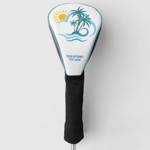 Couvre-club De Golf Texte personnalisé Îles tropicales
