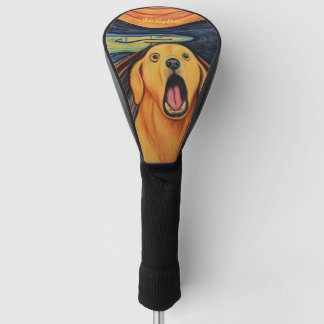 Couvre-club De Golf The Scream - Golden Retriever Dog 002 - Pall Munch