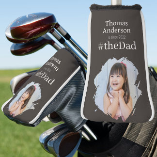 Couvre-club De Golf #theDad, Dark Name Year and Custom Photo