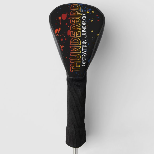 Couvre-club De Golf Thunderbird Golf Junior Tour Headcover - Black Spl (Devant)