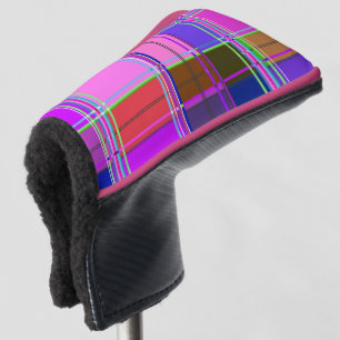 Couvre-club De Golf Tissu à carreaux rose motif Madras