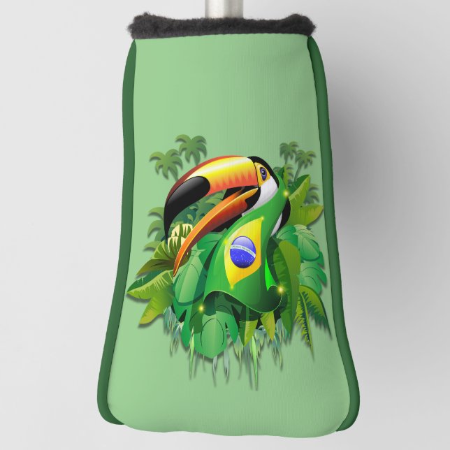 Couvre-club De Golf Toco Toucan avec drapeau brésilien (Tourné à 90°)