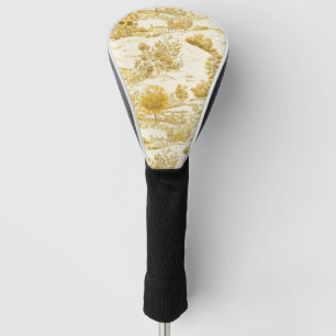 Couvre-club De Golf Toile de campagne Tournesol Vintage Jaune (5)
