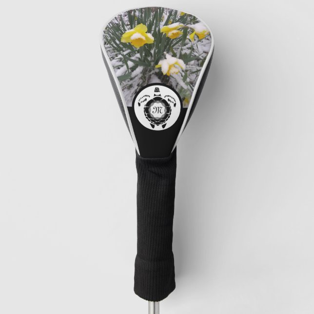 Couvre-club De Golf Tortue de mer de diamant Silhouette Monogramme ave (Devant)