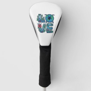 Couvre-club De Golf Tortue de mer Terre Tropical Amour