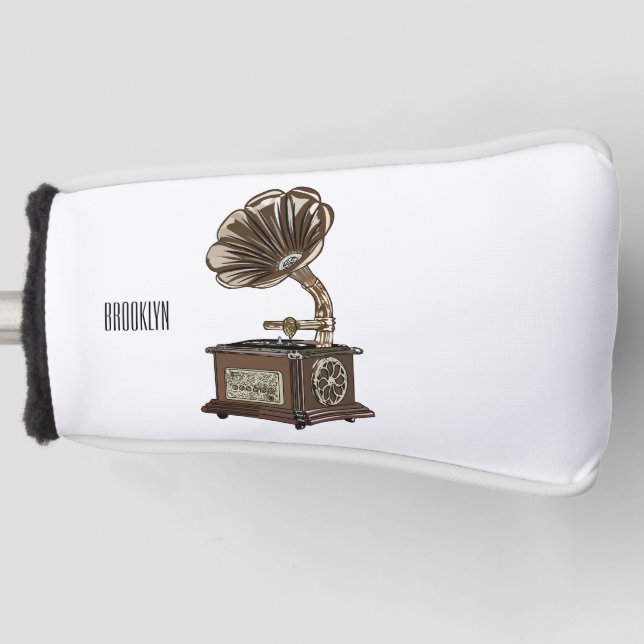 Couvre-club De Golf Tourne-disque dessin animé (Devant)