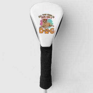 Couvre-club De Golf Tout ce dont vous avez besoin est l'amour et un ch