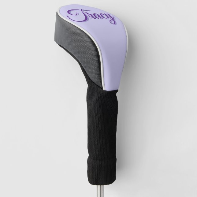 Couvre-club De Golf Tracy Fille Nom En Violet, (Incliné)