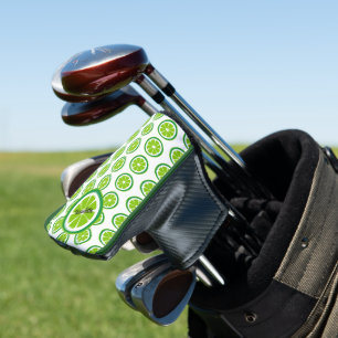 Couvre-club De Golf Tranches de chaux sur Citrus blanc été personnalis