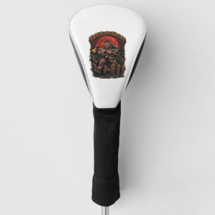 Couvre-club De Golf Trick Or Treat Halloween Tueur Squelette Hache Rou