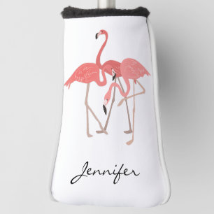 Couvre-club De Golf Trio Flamant rose tropical avec Monogramme personn