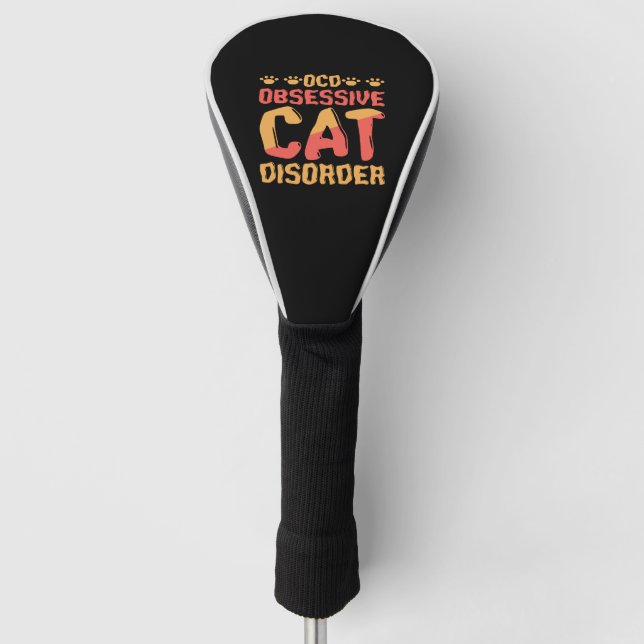 Couvre-club De Golf Trouble de chat Obessif (Devant)
