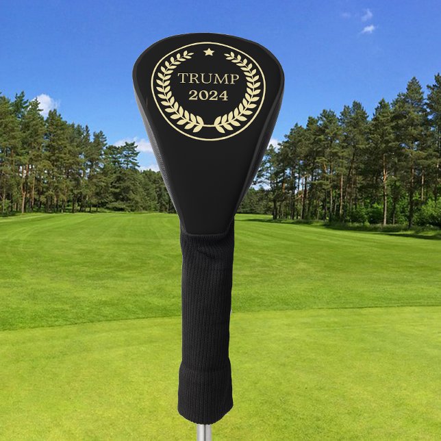 Couvre-club De Golf Trump 2024 Retour Gold Laurel Leaf Star (Créateur téléchargé)